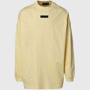 NWT Fear of God Essentials Long Sleeve Jersey Crewneck T-Shirt Yellow Men's Sz L